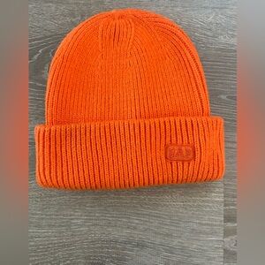 GAP Bright Orange Ribbed Fold-Over Beanie